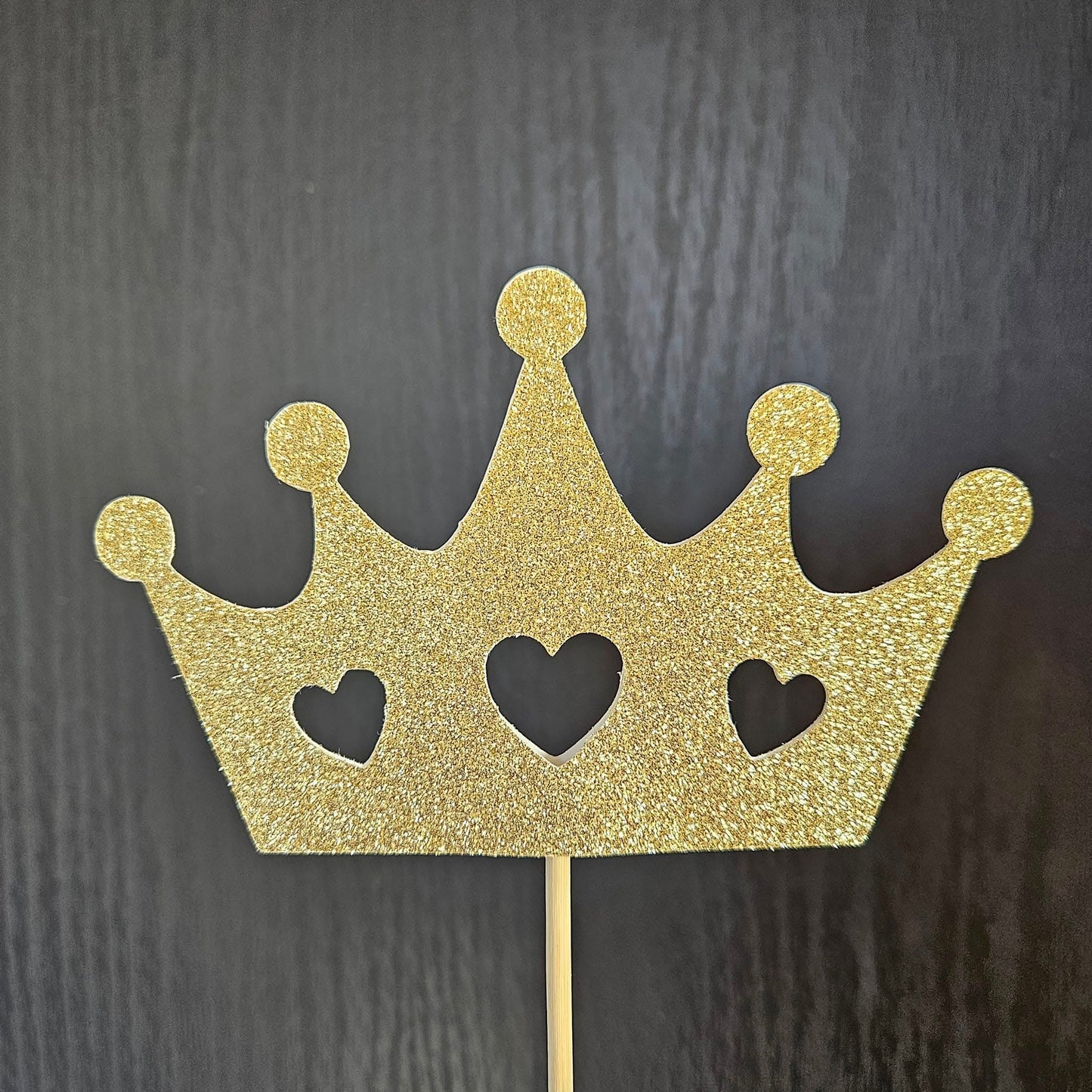 Crown Centerpiece (Gold with Glitter)