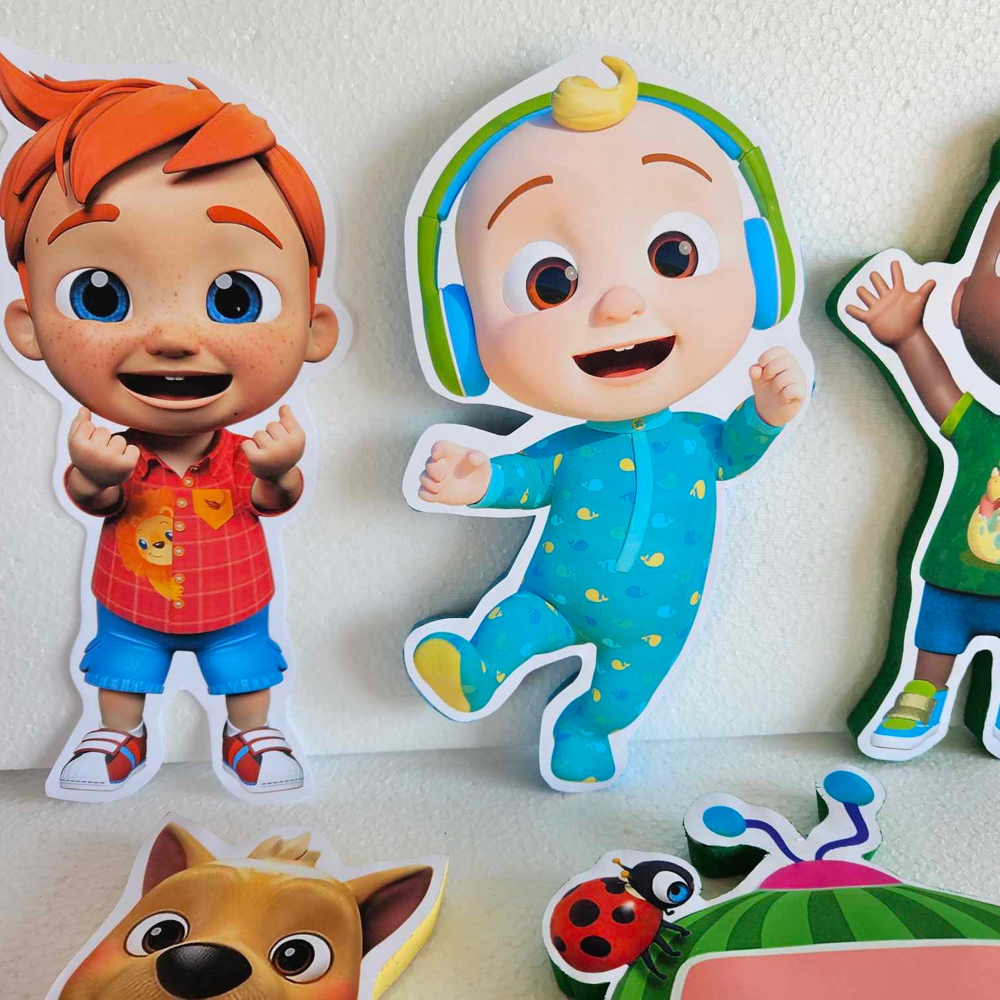 Cocomelon birthday party supplies – foam JJ cutout centerpiece