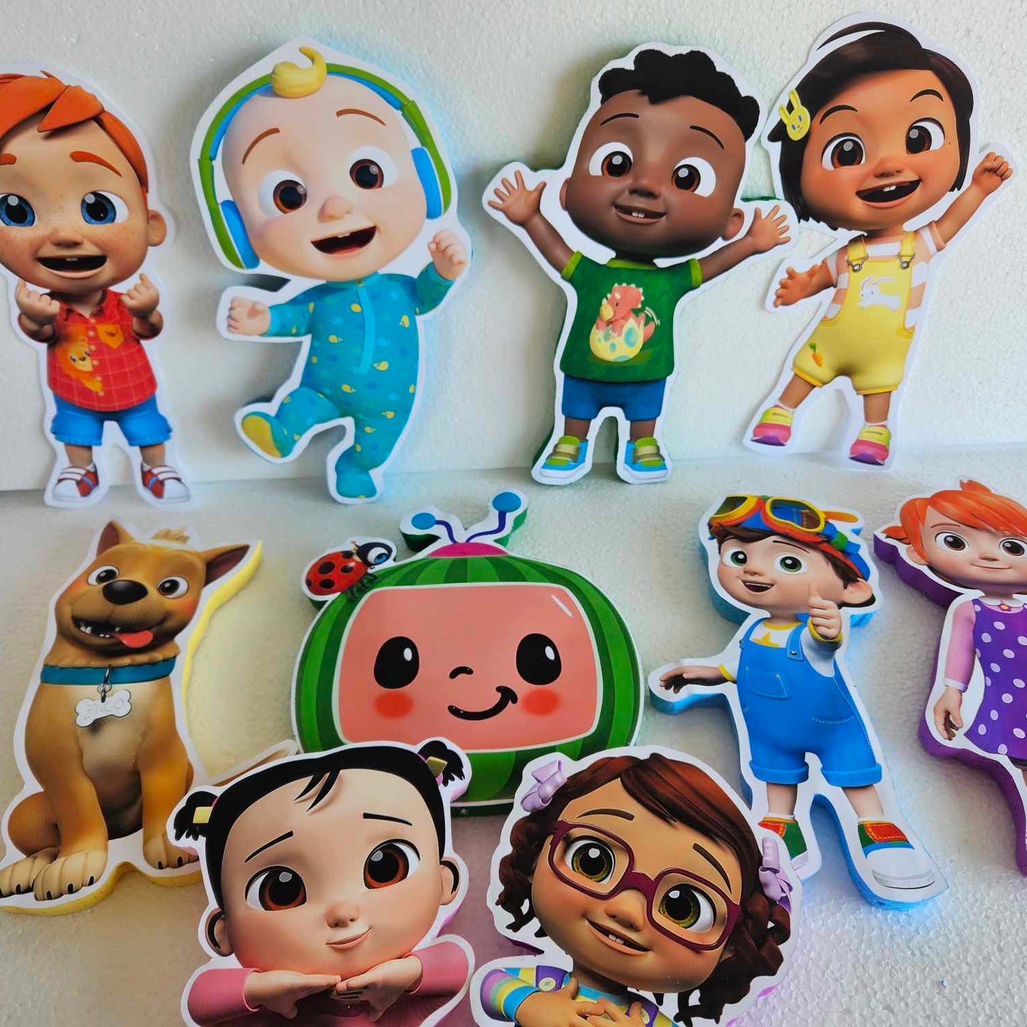 Cocomelon foam cutout centerpiece with JJ character for birthday decoration