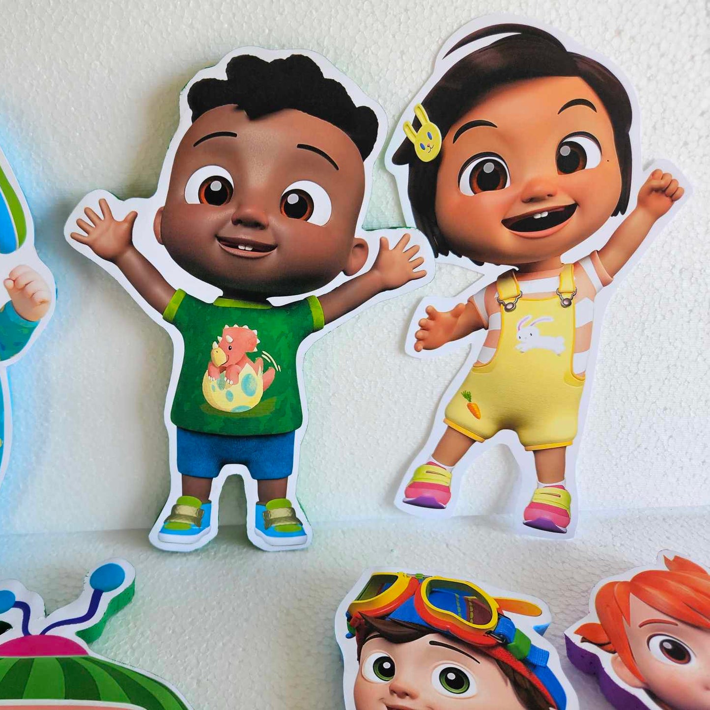 Custom Cocomelon foam cutout for toddler birthday party decoration