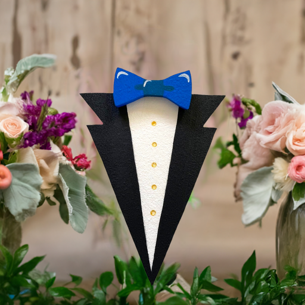 Tuxedo Foam Cutout | Handmade Cake Topper & Centerpiece Décor
