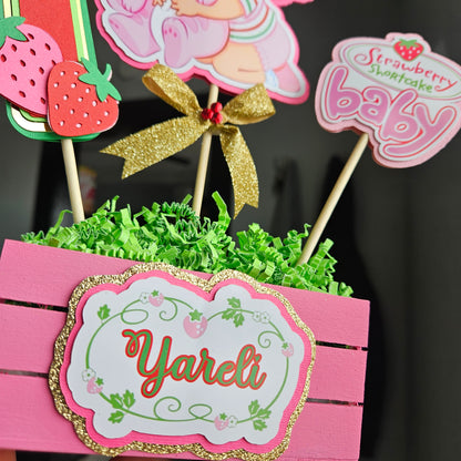 Baby Strawberry Shortcake Centerpiece - Girl Birthday Decoration