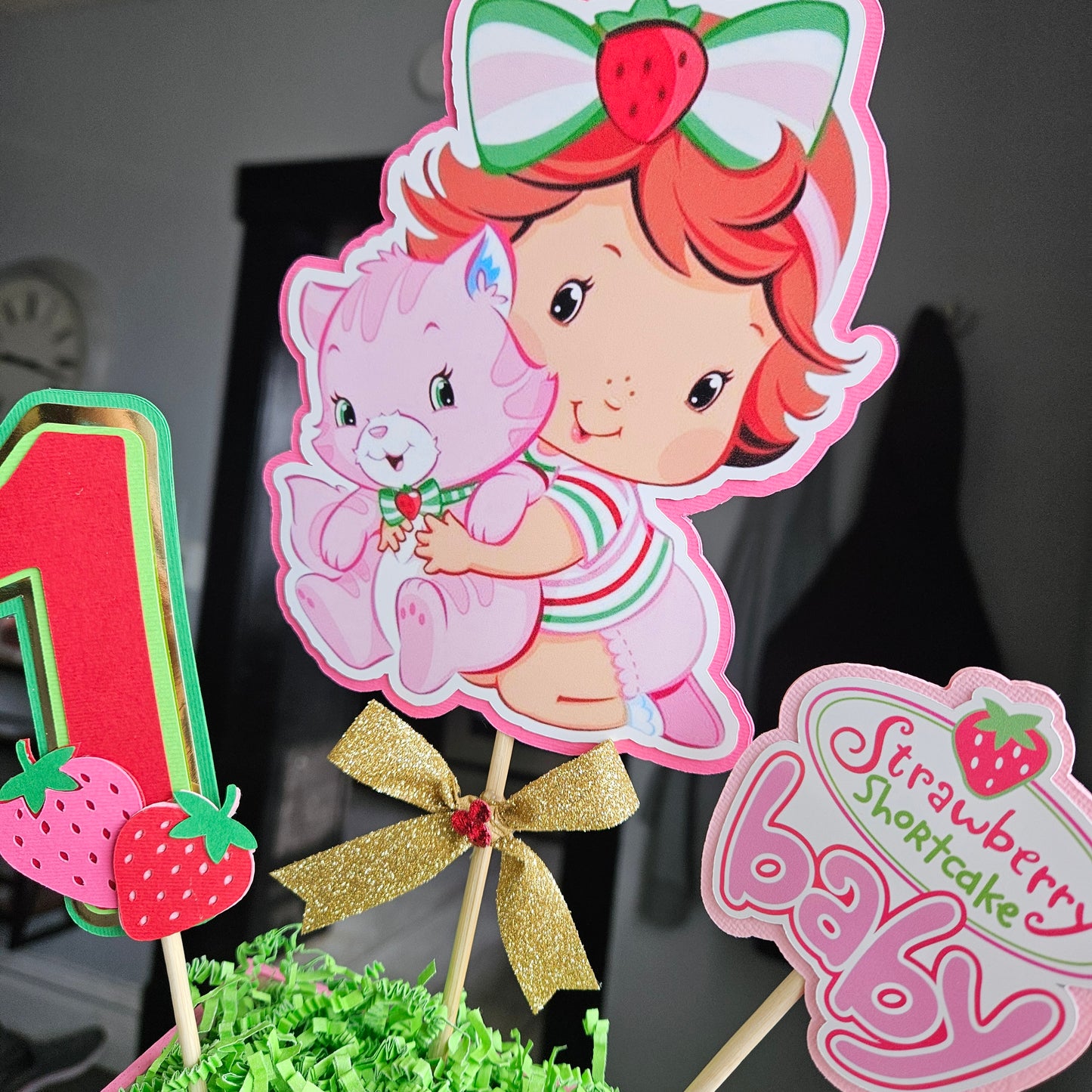 Baby Strawberry Shortcake Centerpiece - Girl Birthday Decoration