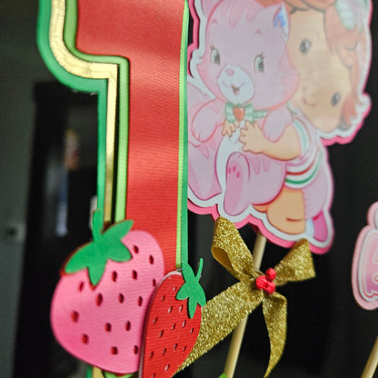 Baby Strawberry Shortcake Centerpiece - Girl Birthday Decoration