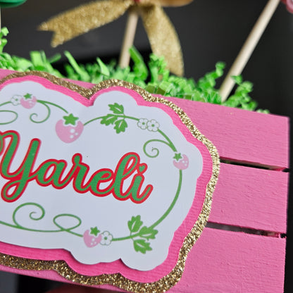 Baby Strawberry Shortcake Centerpiece - Girl Birthday Decoration