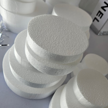 Foam Cake Dummy - Round Styrofoam Base for Cakes & Crafts Set of 4