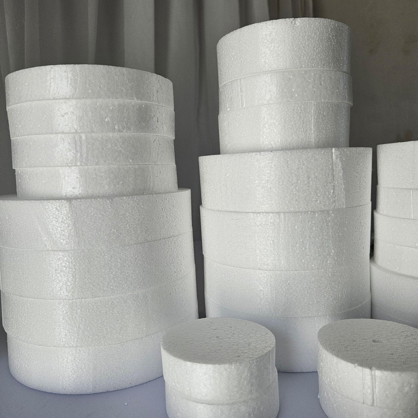 Foam Cake Dummy - Round Styrofoam Base for Cakes & Crafts Set of 4