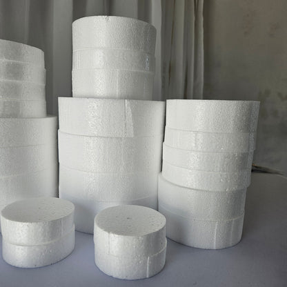 Foam Cake Dummy - Round Styrofoam Base for Cakes & Crafts Set of 4