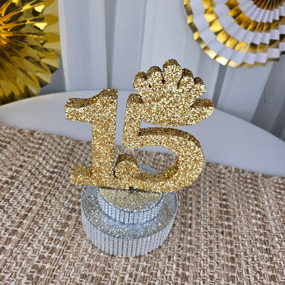 15th birthday table decoration for girl’s quince party