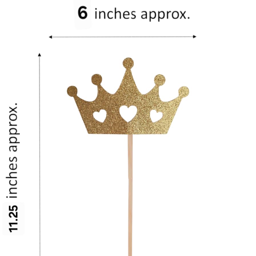 Crown Centerpiece (Gold with Glitter)