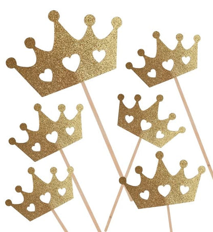 Crown Centerpiece (Gold with Glitter)