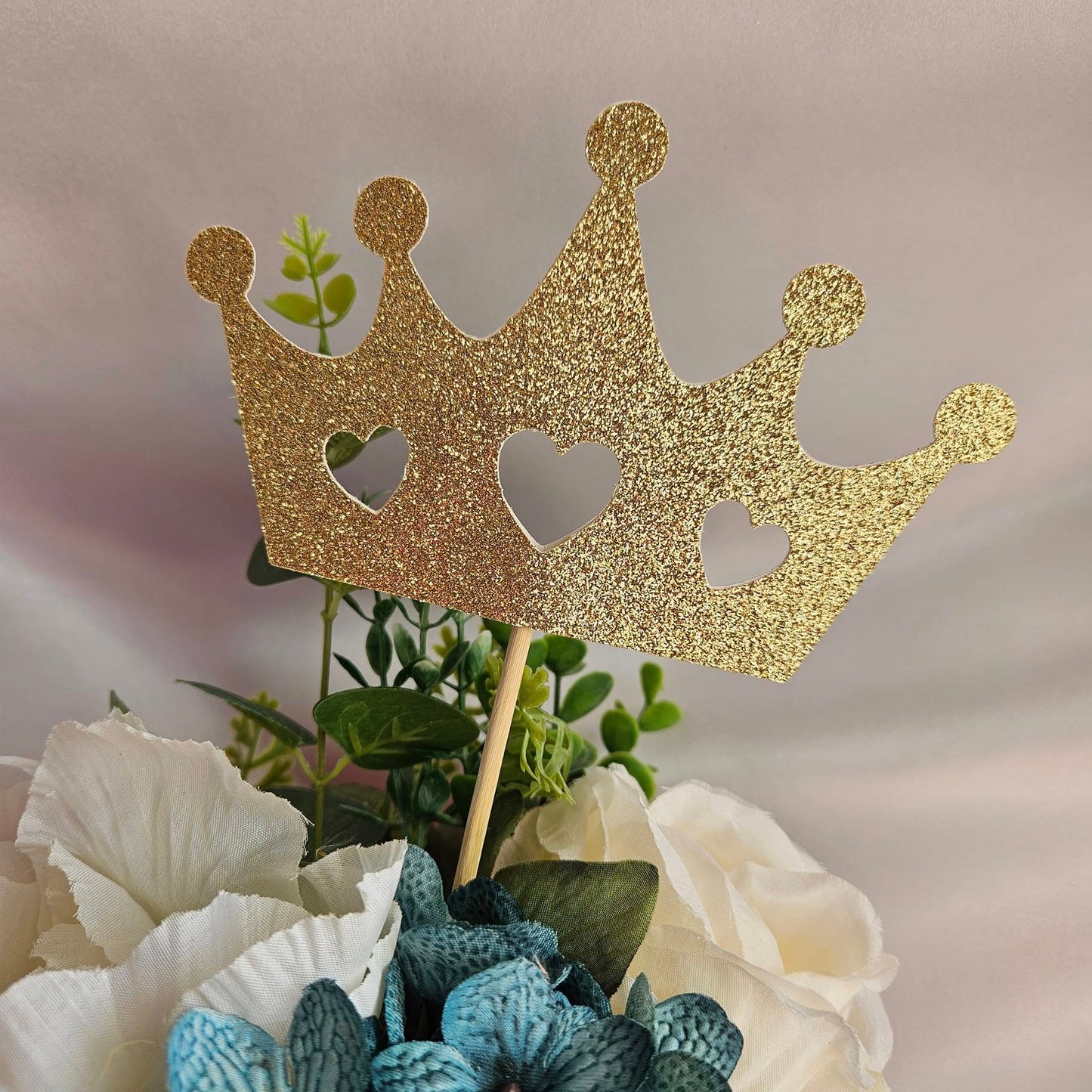 Crown Centerpiece (Gold with Glitter)