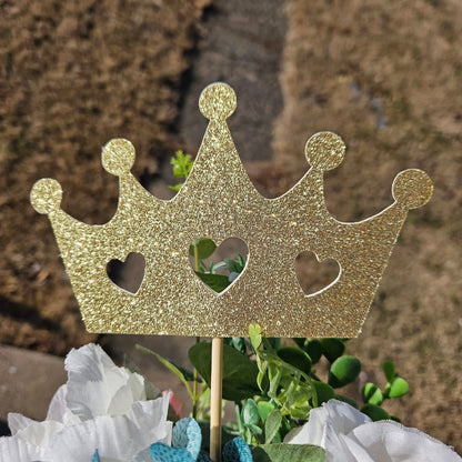 Crown Centerpiece (Gold with Glitter)