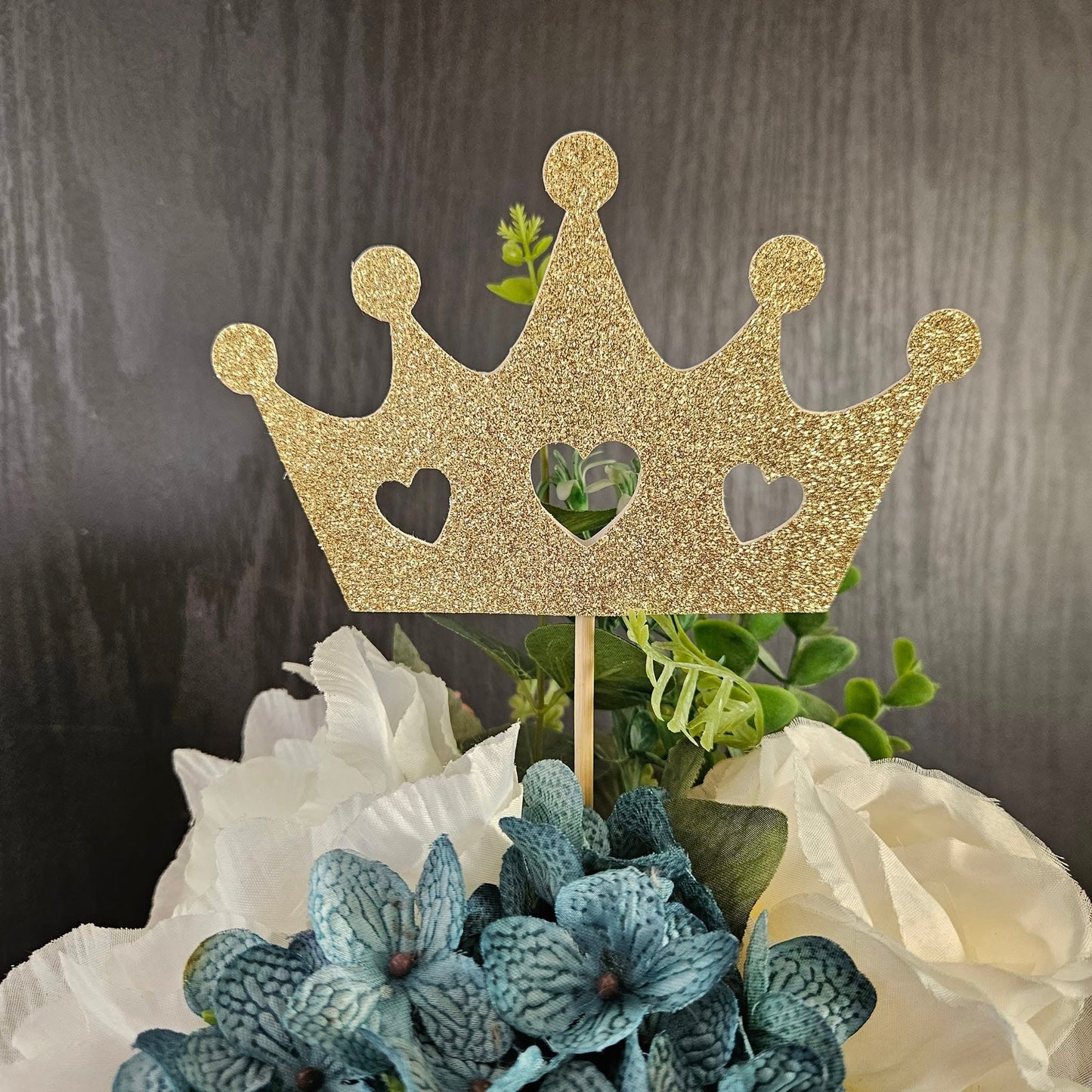 Crown Centerpiece (Gold with Glitter)