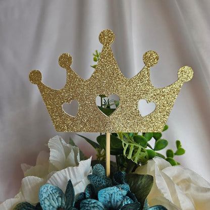 Crown Centerpiece (Gold with Glitter)