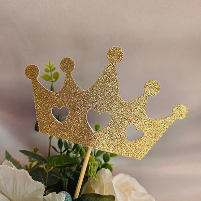Crown Centerpiece (Gold with Glitter)