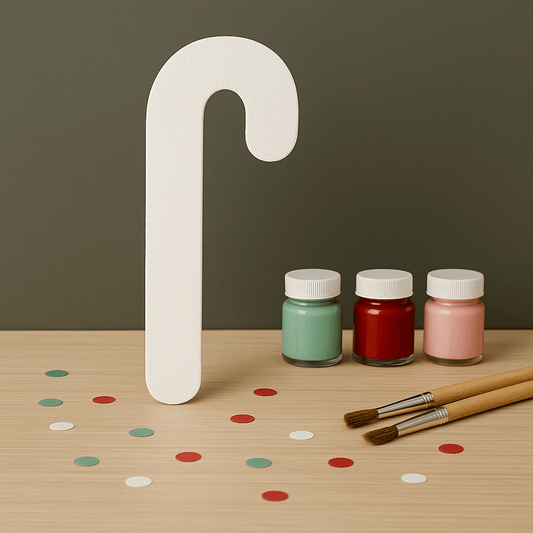 Unpainted Candy Cane Foam Cutout – 2FT DIY Christmas Party and Holiday Decor