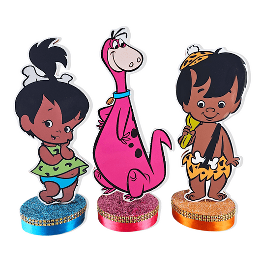 African American Flintstones Birthday Centerpiece –Party Decoration