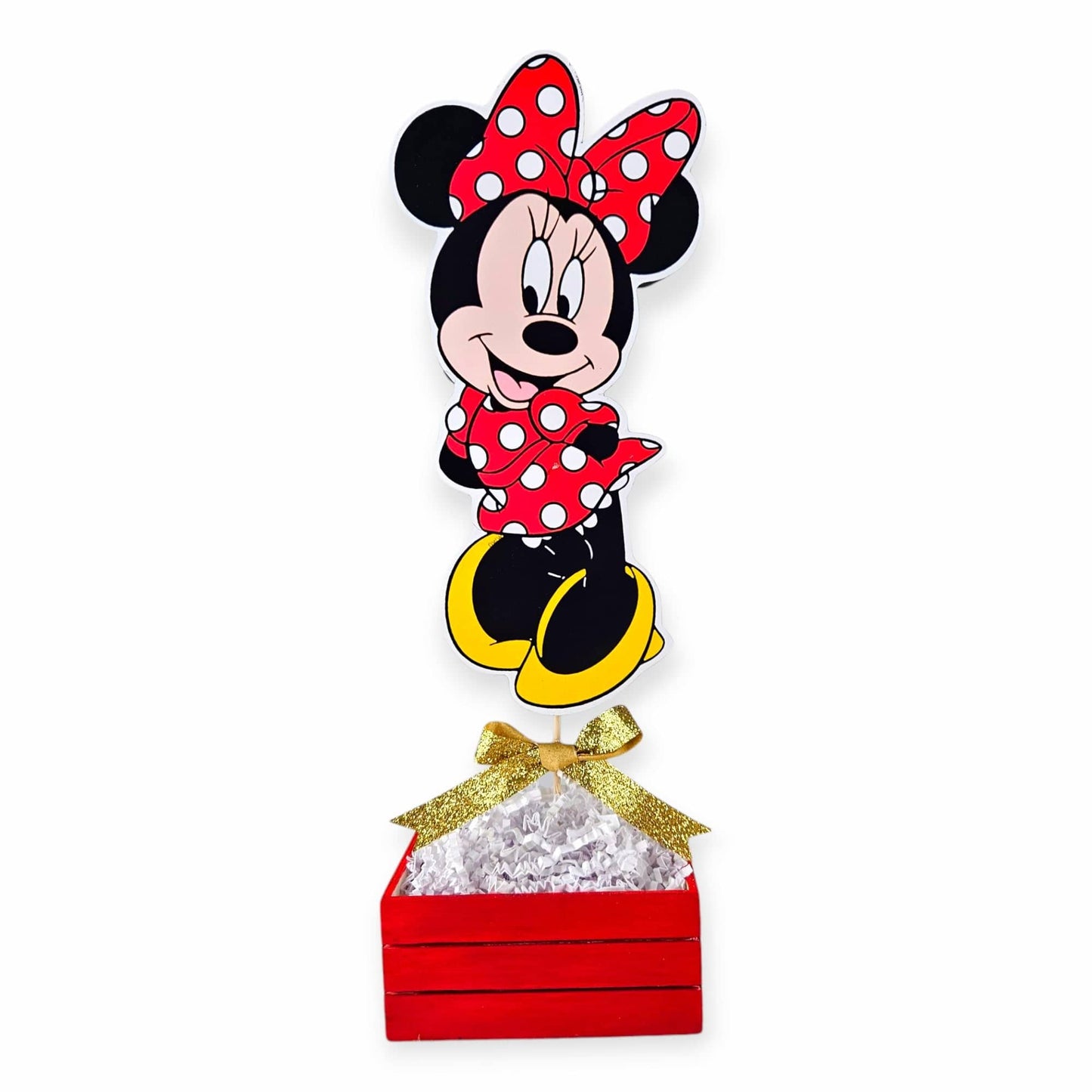 Minnie Mouse centerpiece for girls’ birthdays, baby showers, or themed parties

