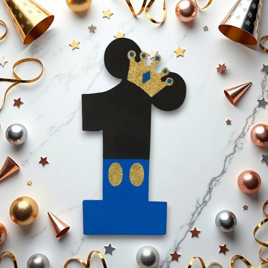 Mickey Mouse Royal Foam Centerpiece Custom Number 2 ft tall