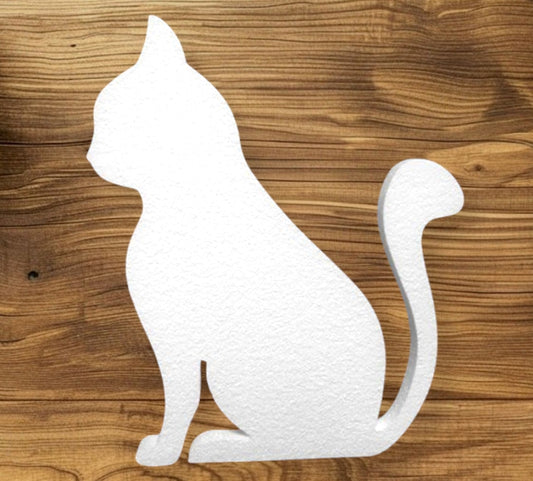Unpainted Cat Foam Cutout – 2FT DIY Birthday Party and Halloween Decor
