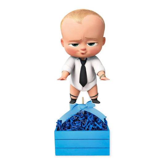 Boss Baby themed centerpiece for kids birthday party table decoration