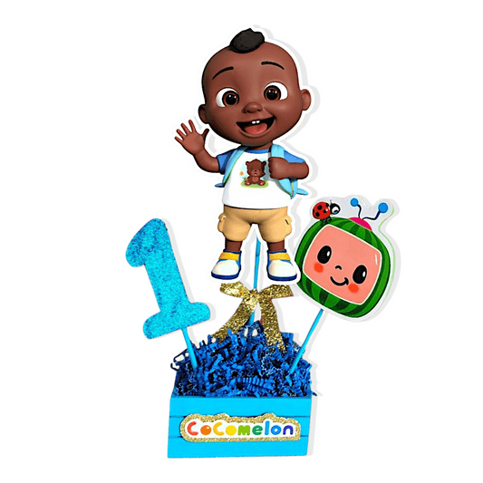 African American JJ Cocomelon custom cutout for birthday party, personalized centerpiece for themed table decor