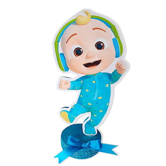 JJ Cocomelon centerpiece, printed party cutout for toddler birthday table decoration