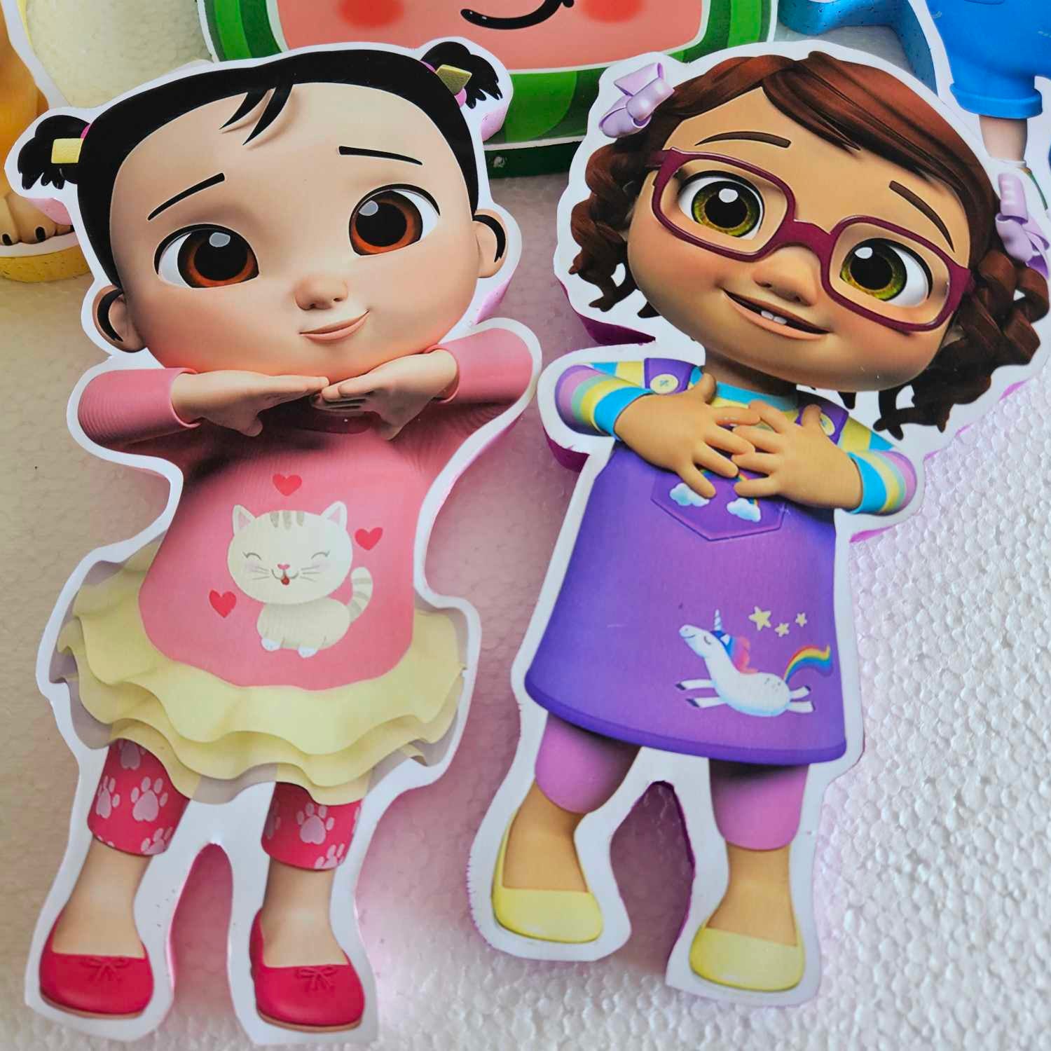Cocomelon JJ foam centerpiece for first birthday party decoration