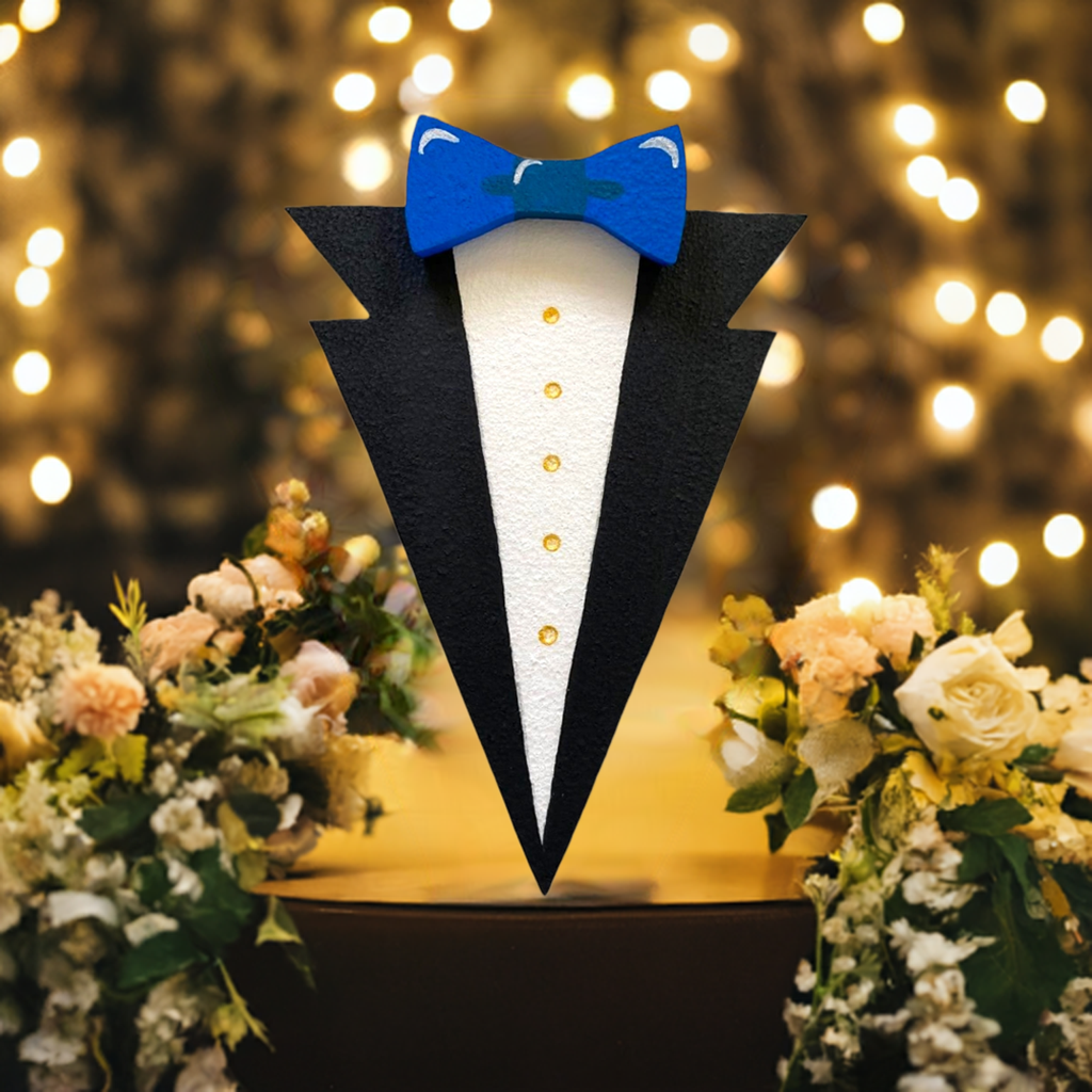 Tuxedo Foam Cutout | Handmade Cake Topper & Centerpiece Décor