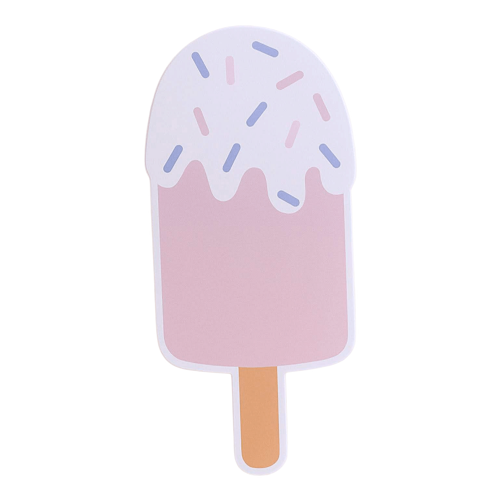 Handmade painted ice cream foam cutout characters, available in sizes 12 to 48 inches for party decorations