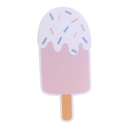 Handmade painted ice cream foam cutout characters, available in sizes 12 to 48 inches for party decorations