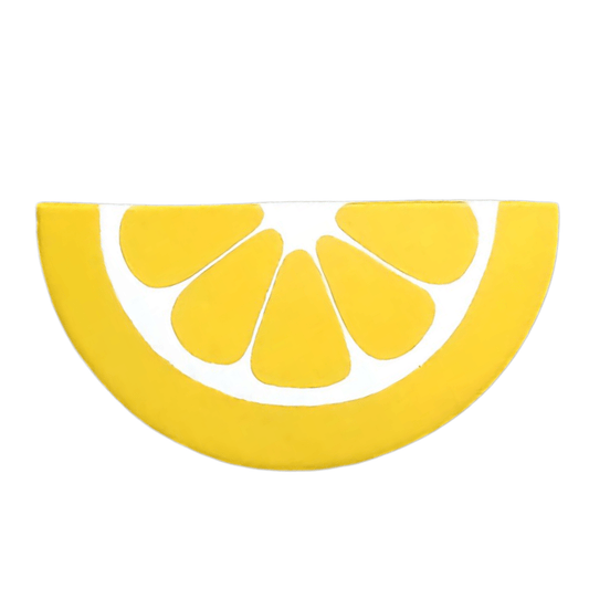 Lemon slice cutout decoration for summer birthday parties and citrus-themed DIY backdrops