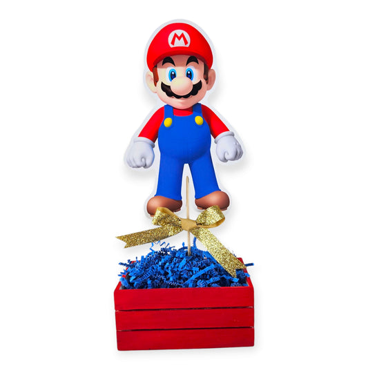 Mario Bros cutout centerpiece for birthday party decor