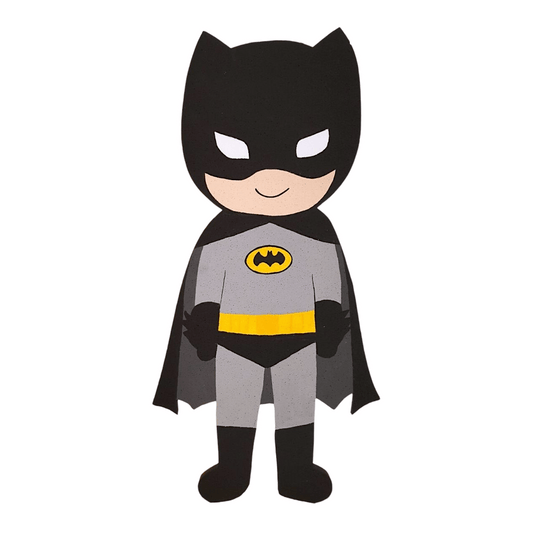Personalized Batman cutout for custom superhero party decoration