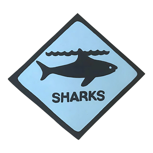 Shark sign blue black cutout for party decoration