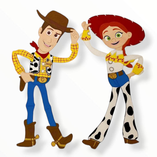Woody or Jessie Toy Story foam cutout, 24 inches, cowboy birthday party decoration

