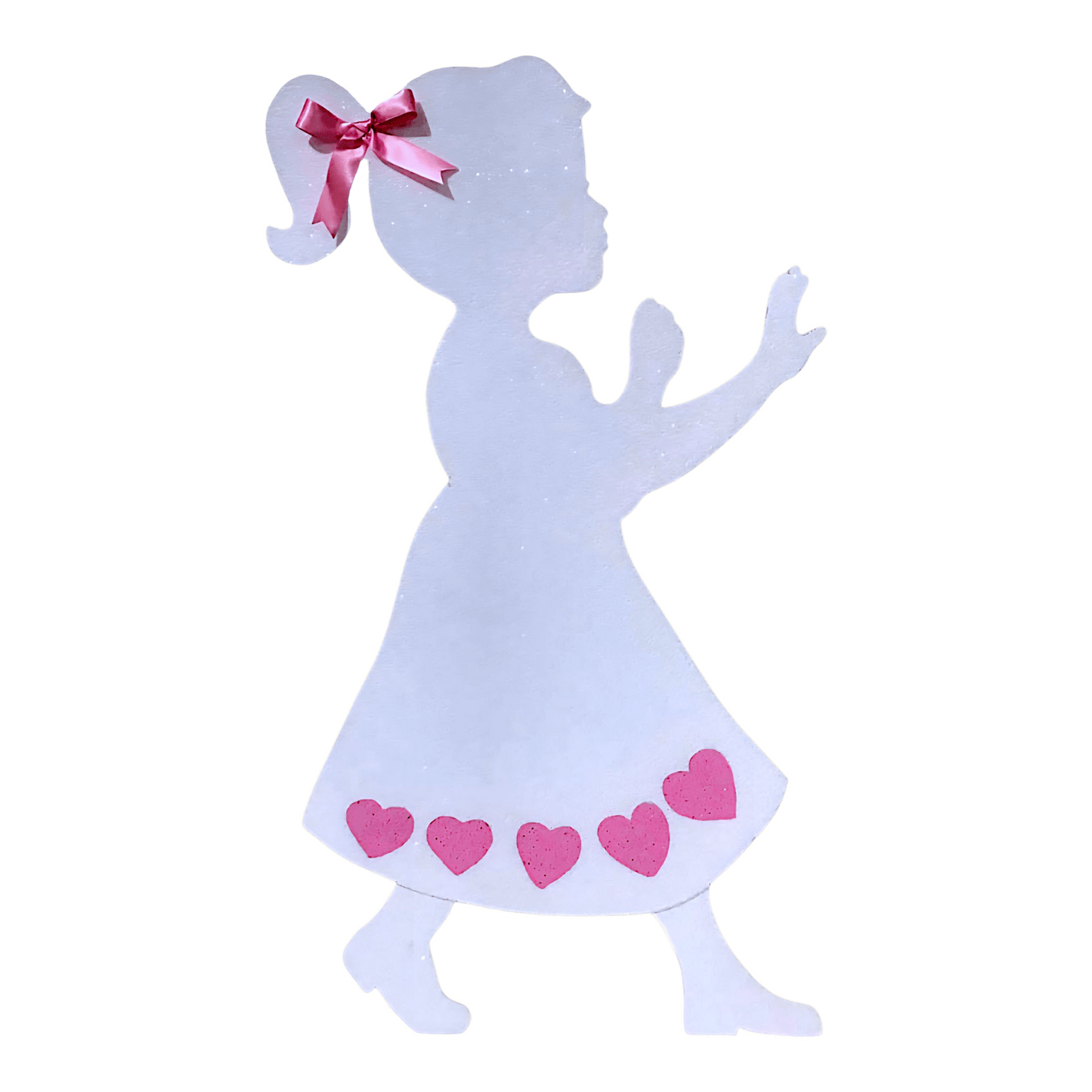 You Are My Sunshine” girl foam cutout with glitter, ribbons, and pastel pink details