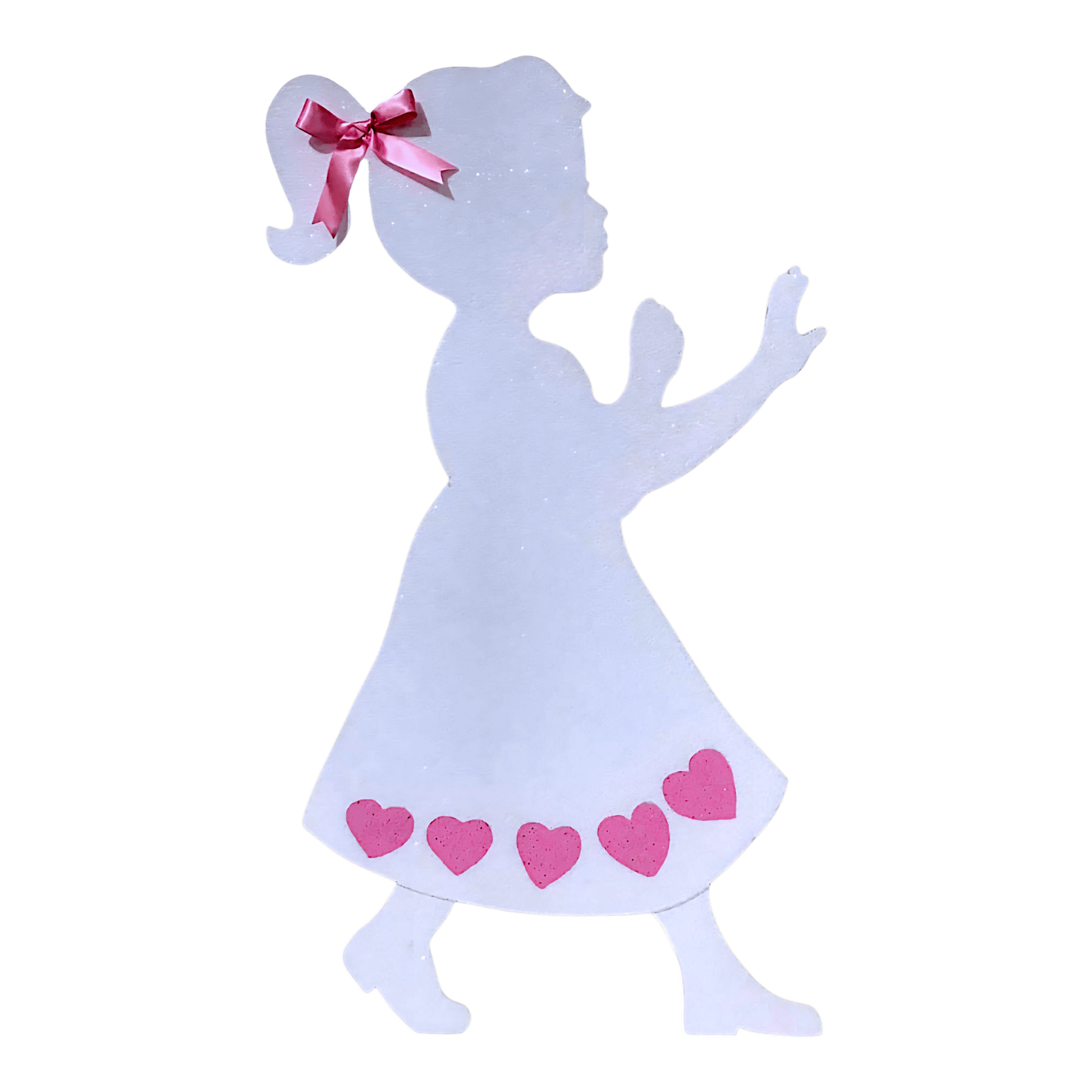 You Are My Sunshine” girl foam cutout with glitter, ribbons, and pastel pink details