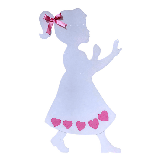 You Are My Sunshine” girl foam cutout with glitter, ribbons, and pastel pink details